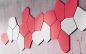 Preview: Hush acoustic wall panels wall decorationhexagon sound absorber red white