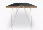 Mobile Preview: modern and minimlist workdesk or dining table with wihite metal legs