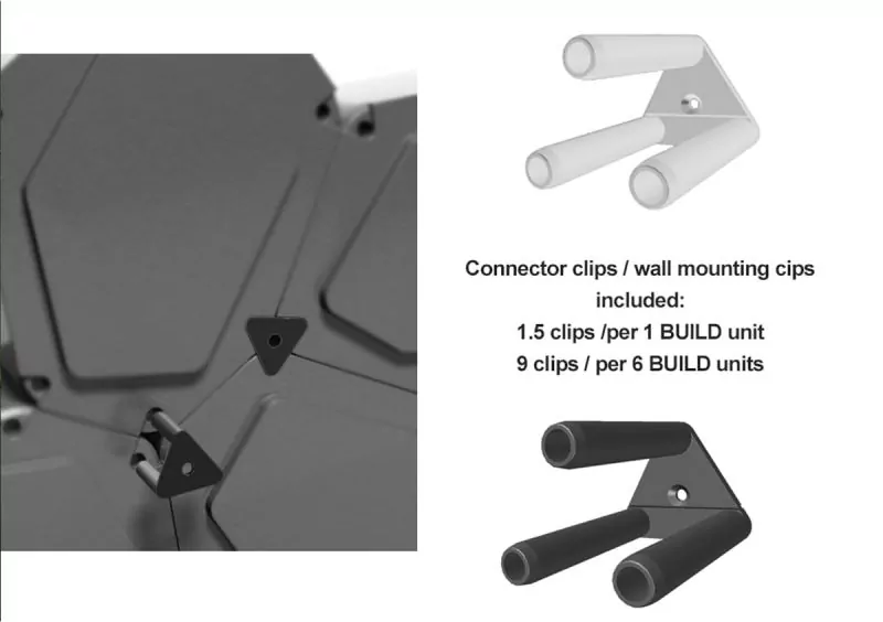 Build connector shelving clips by Movisi