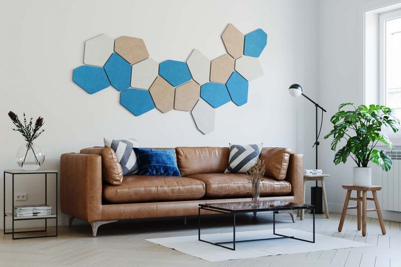 Hush acoustic wall panels living room