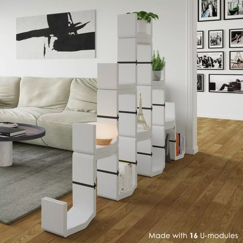 U CUBE - modular bookcases and standing shelves, office landscape, on the wall bookshelf, storage for records