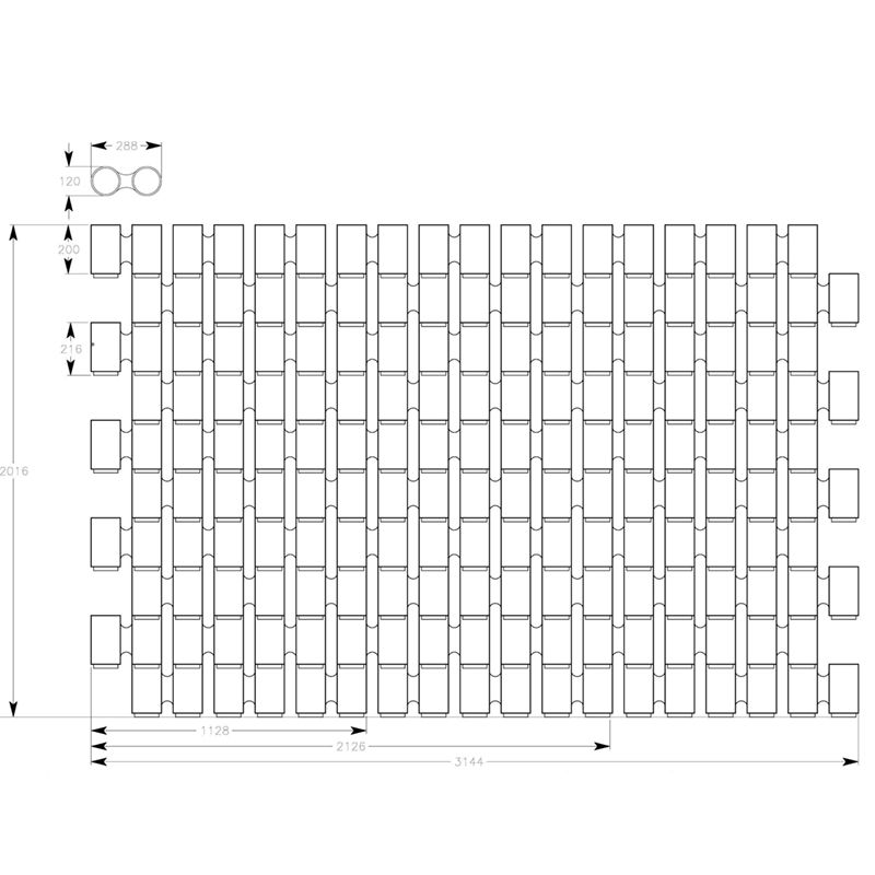 LINK divider dimensions and module count overview
