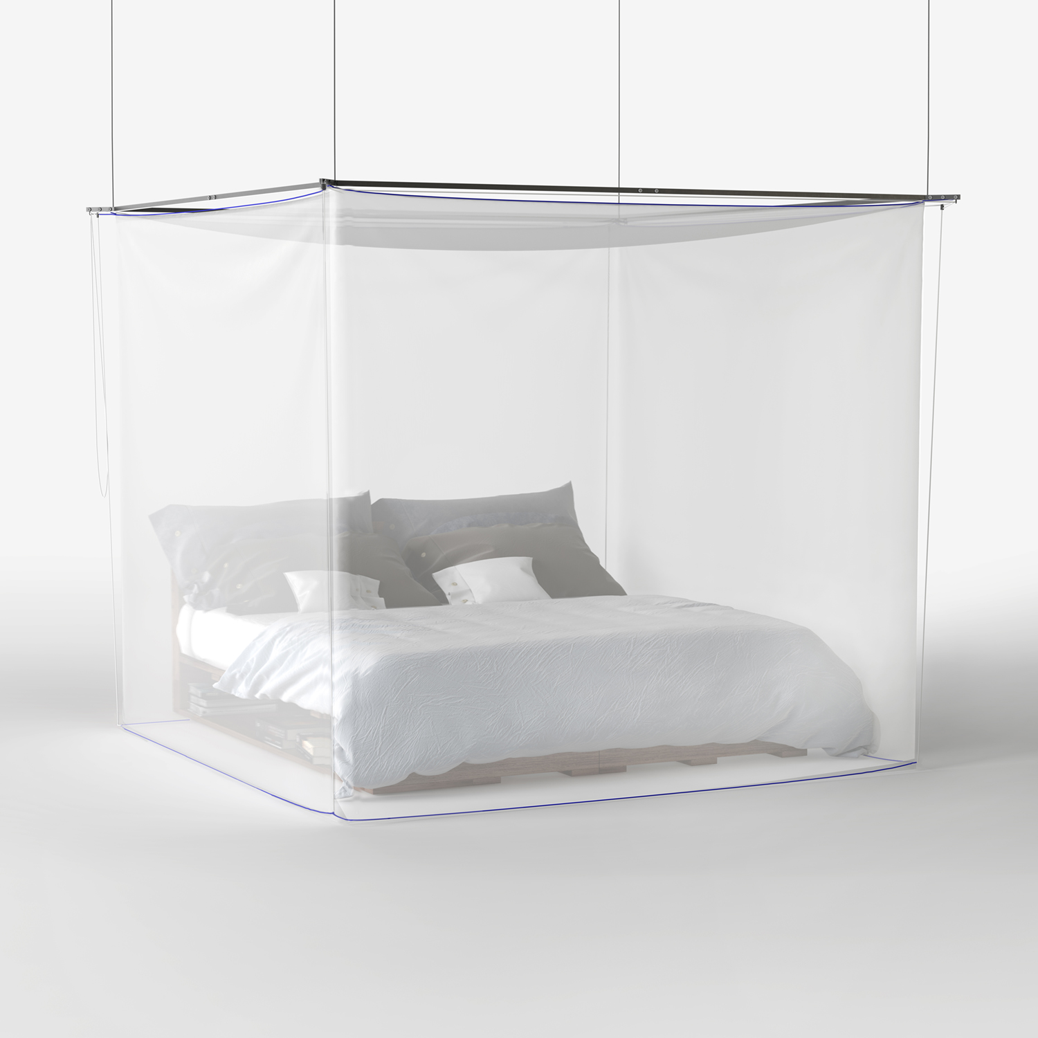 Schellenberg 50310 Baldachin für das Bett Moskitonetz Standard für Einzelbetten Mückenschutz für angenehme Nächte 