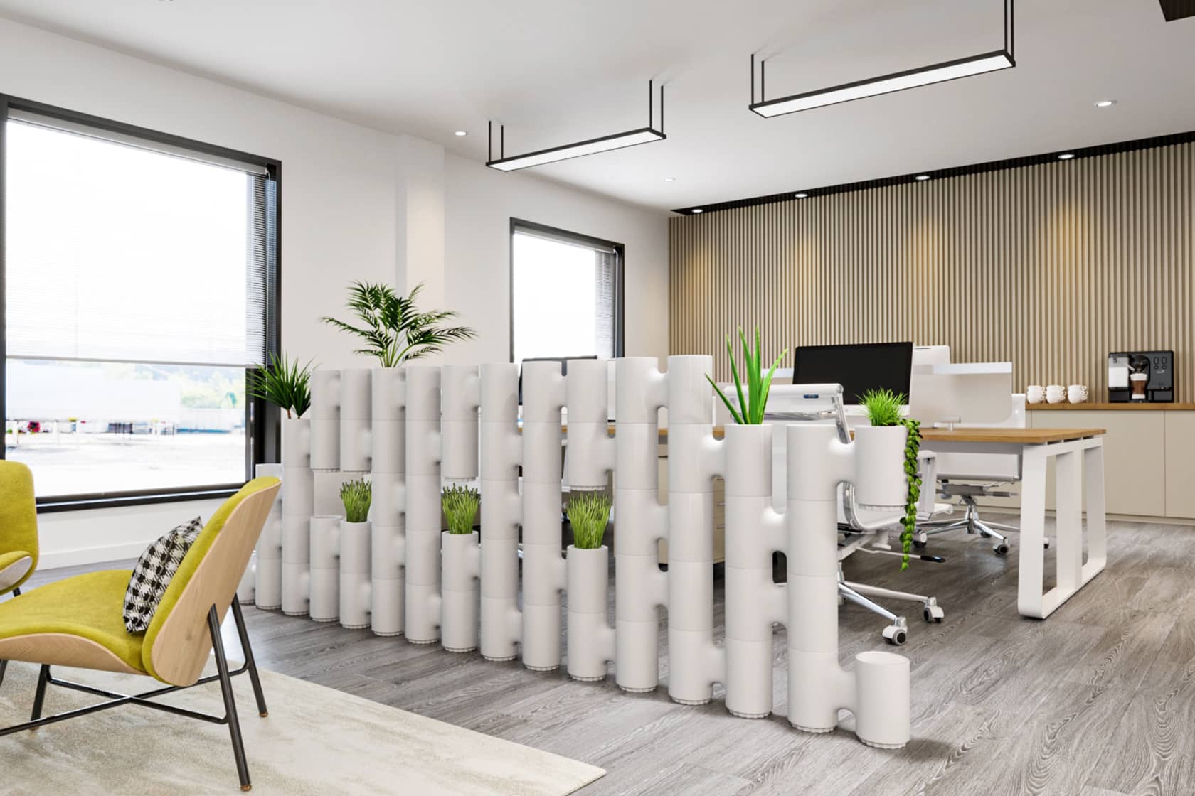 LINK Room Divider Set 32-12 – Modular Partition Wall with Cover Caps ...