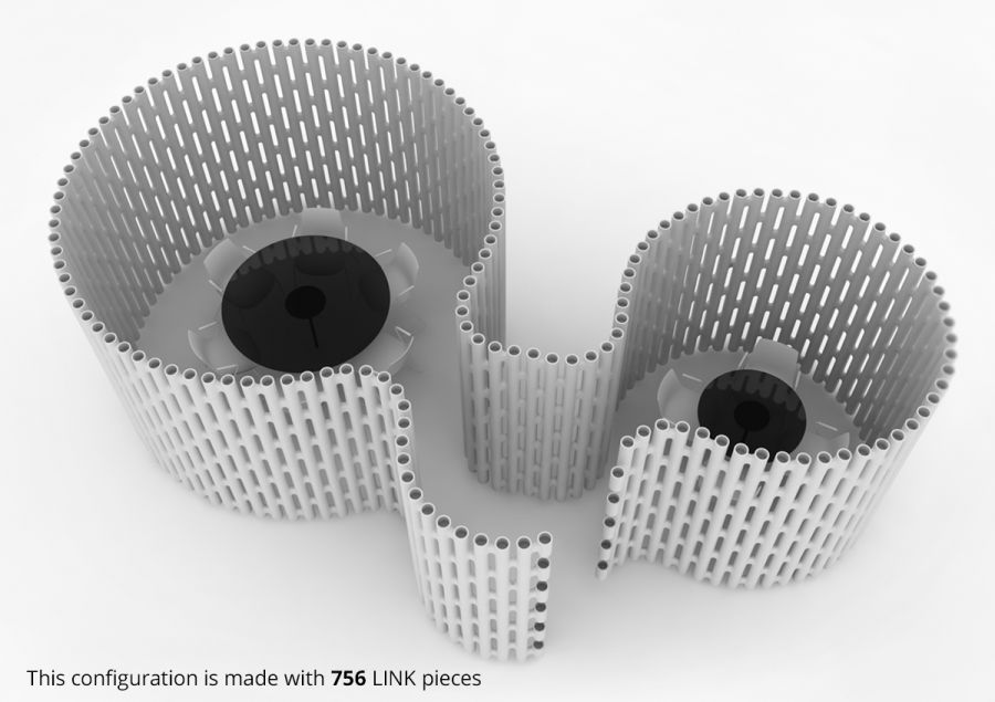 Modern flexible LINK organic round room divider in open-space office