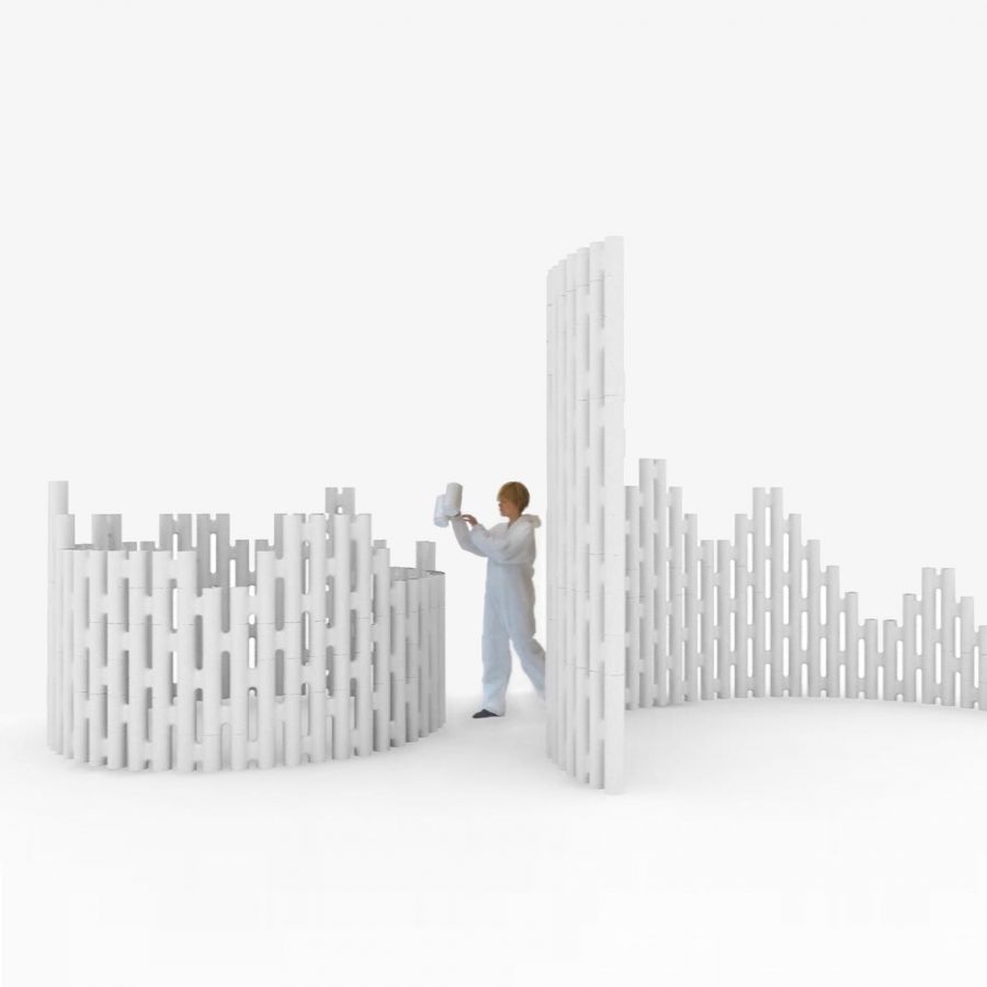 Link room divider freestanding and flexible for home office and open-plan office