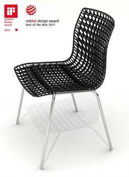 Stepstuhl Moire schwarz