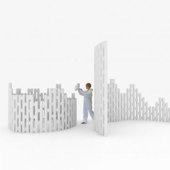 Link room divider freestanding and flexible for home office and open-plan office